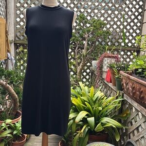 DAILY RITUAL Sleeveless T-Shirt Dress, Black, Size Medium EUC